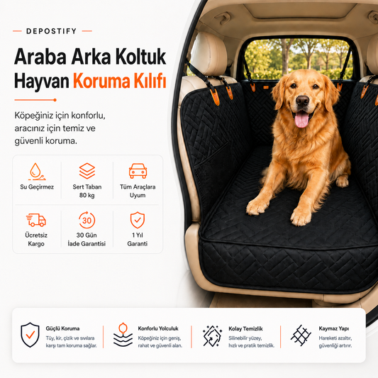 Araba Arka  Koltuk Hayvan  Koruma Kılıfı